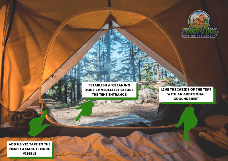 How to dog proof a tent infographic